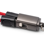 Porte-clés avec câble de charge et transfert de données, connexion type C 60W couleur rouge vue détaillée 2