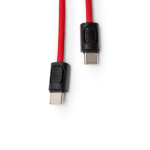 Porte-clés avec câble de charge et transfert de données, connexion type C 60W couleur rouge vue détaillée 4