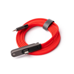 Câble chargeur type C pliable avec support pour mobile 60W couleur rouge première vue d'usage
