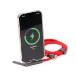 Câble chargeur type C pliable avec support pour mobile 60W couleur rouge vue détaillée 1