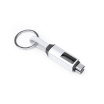 Porte-clés avec câble de charge, connexion type C et écran couleur gris première vue d'usage