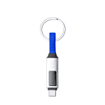 Porte-clés avec câble de charge, connexion type C et écran vue principale
