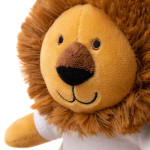 Peluche animal assis avec t-shirt blanc personnalisable couleur marron vue détaillée 1