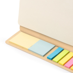 Carnet planificateur en carton recyclé à couverture rigide avec anneaux couleur naturel vue détaillée 2