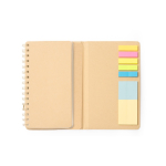 Carnet planificateur en carton recyclé à couverture rigide avec anneaux couleur naturel vue détaillée 4