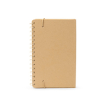 Carnet planificateur en carton recyclé à couverture rigide avec anneaux couleur naturel