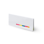 Bloc-notes adhésif en carton avec notes et mini-notes multicolores couleur blanc première vue d'usage