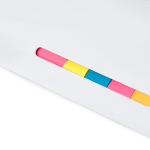 Bloc-notes adhésif en carton avec notes et mini-notes multicolores couleur blanc vue détaillée 1