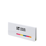 Bloc-notes adhésif en carton avec notes et mini-notes multicolores vue principale
