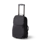 Trolley en nylon recyclé avec compartiments organisés et poignées couleur noir première vue d'usage