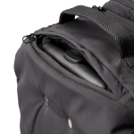 Trolley en nylon recyclé avec compartiments organisés et poignées couleur noir vue détaillée 4