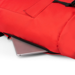 Sac à dos extensible en polyester écoresponsable avec compartiment principal 15'' couleur rouge vue détaillée 2