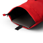 Sac à dos extensible en polyester écoresponsable avec compartiment principal 15'' couleur rouge vue détaillée 4