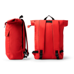 Sac à dos extensible en polyester écoresponsable avec compartiment principal 15'' couleur rouge vue détaillée 5