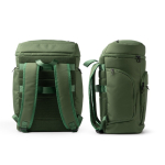 Sac à dos rembourré en polyester recyclé avec ouverture par le haut 15'' couleur vert foncé vue détaillée 1