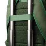 Sac à dos rembourré en polyester recyclé avec ouverture par le haut 15'' couleur vert foncé vue détaillée 2