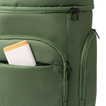 Sac à dos rembourré en polyester recyclé avec ouverture par le haut 15'' couleur vert foncé vue détaillée 4