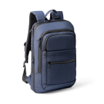 Sac à dos extensible professionnel pour ordinateur portable en nylon 900D 17” couleur bleu marine première vue d'usage