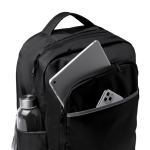 Sac à dos pour ordinateur portable en nylon recyclé avec poche antivol 16” couleur noir vue détaillée 3