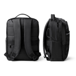 Sac à dos pour ordinateur portable en nylon recyclé avec poche antivol 16” couleur noir vue détaillée 5