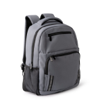 Sac à dos pour ordinateur en plastique recyclé avec bandes réfléchissantes 15” couleur gris première vue d'usage