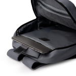 Sac à dos pour ordinateur en plastique recyclé avec bandes réfléchissantes 15” couleur gris vue détaillée 4