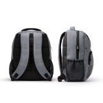 Sac à dos pour ordinateur en plastique recyclé avec bandes réfléchissantes 15” couleur gris vue détaillée 6