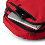 Sac à dos en polyester recyclé avec dos et bretelles rembourrés 14'' couleur rouge vue détaillée 1