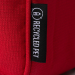 Sac à dos en polyester recyclé avec dos et bretelles rembourrés 14'' couleur rouge vue détaillée 2