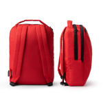 Sac à dos en polyester recyclé avec dos et bretelles rembourrés 14'' couleur rouge vue détaillée 4