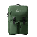 Sac à dos en polyester recyclé avec rabat à boucles 15” vue principale