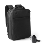 Sac à dos en polyester éco à compression sous vide avec pompe électrique 15” couleur noir première vue d'usage