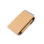Set de bureau en carton recyclé avec support pour téléphone portable et encre bleue couleur naturel vue détaillée 5