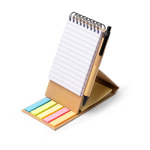 Set de bureau en carton recyclé avec support pour téléphone portable et encre bleue couleur naturel vue détaillée 7