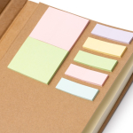 Bloc-notes en carton recyclé avec support pour smartphone A5 et feuilles lignées couleur naturel vue détaillée 2