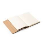 Bloc-notes en carton recyclé avec support pour smartphone A5 et feuilles lignées couleur naturel vue détaillée 3