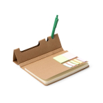 Bloc-notes en carton recyclé avec support pour smartphone A5 et feuilles lignées couleur naturel vue détaillée 4