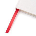 Carnet en carton A5 avec porte-stylo et pages lignées couleur rouge vue détaillée 3