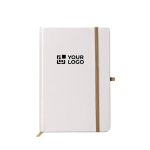 Carnet en carton A5 avec porte-stylo et pages lignées vue principale