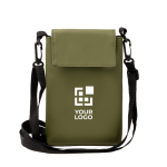 Sac bandoulière en cuir synthétique avec doublure intérieure et fermeture velcro vue principale