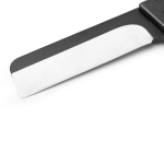 Couteau pliant avec verrouillage de sécurité et clip en acier inoxydable noir mat couleur naturel vue détaillée 2