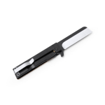 Couteau pliant avec verrouillage de sécurité et clip en acier inoxydable noir mat couleur naturel vue détaillée 5