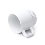 Mug en céramique à base biseautée et finition brillante 350ml couleur blanc vue détaillée 1