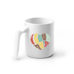 Mug en céramique avec anse ergonomique et finition extérieure brillante 350ml couleur blanc vue détaillée 3