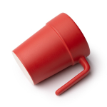 Tasse en céramique avec anse ergonomique et intérieur assorti 250ml couleur rouge vue détaillée 2