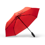 Parapluie pliant automatique à bouton avec système anti-vent Ø100 couleur rouge première vue d'usage