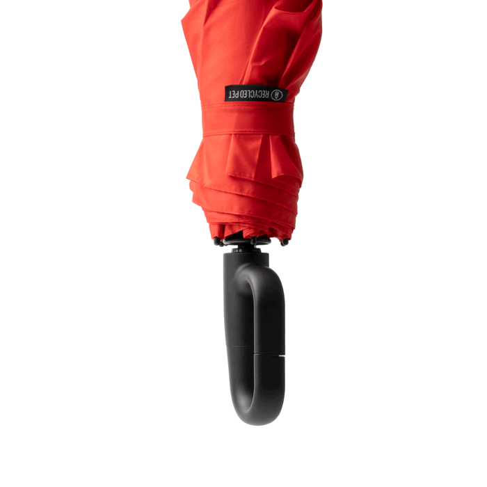 Parapluie pliant automatique à bouton avec système anti-vent Ø100 couleur rouge