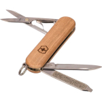 Couteau Victorinox en inox et bois avec 5 fonctions pratiques couleur marron sixième vue