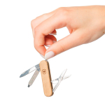 Couteau Victorinox en inox et bois avec 5 fonctions pratiques sixième vue