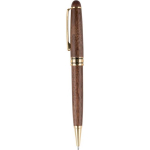 Set d'écriture bois et laiton avec étui bois, encre bleue douxième vue